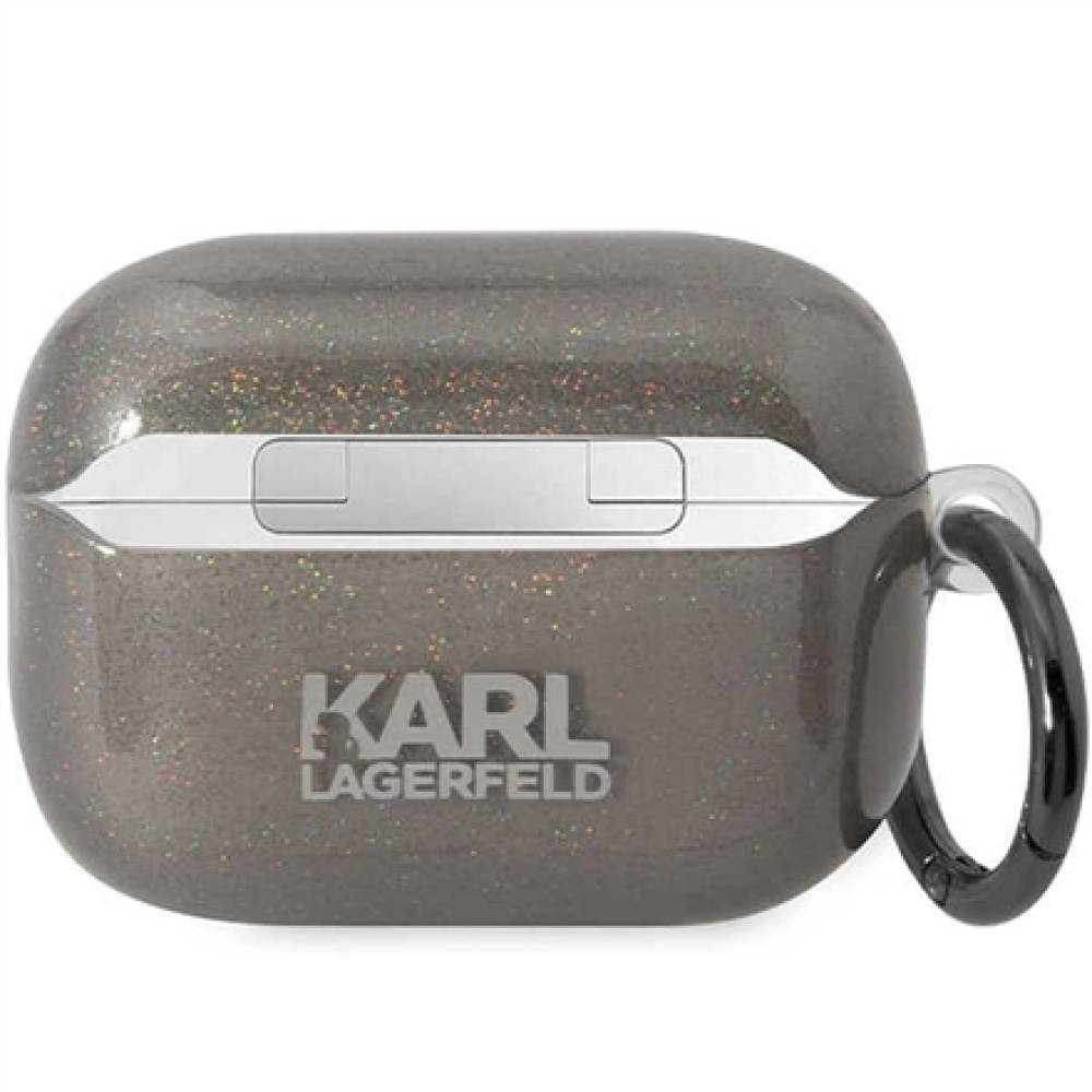 Apple AirPods Pro 2, Glitter Karl&Choupette Earphone Case , KLAP2HNKCTGK , Black , TPU/PC