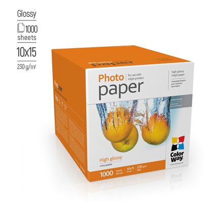 ColorWay Photo Paper, 1000 sheets , High Glossy , 230 g/m² , 10x15