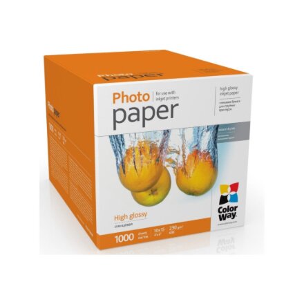 ColorWay Photo Paper, 1000 sheets , High Glossy , 230 g/m² , 10x15