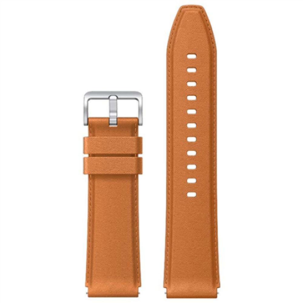 Xiaomi Watch S1 Leather Strap Boasting a lightweight and skin-friendly design Brown Buckle material: Stainless Steel; Strap material: Leather