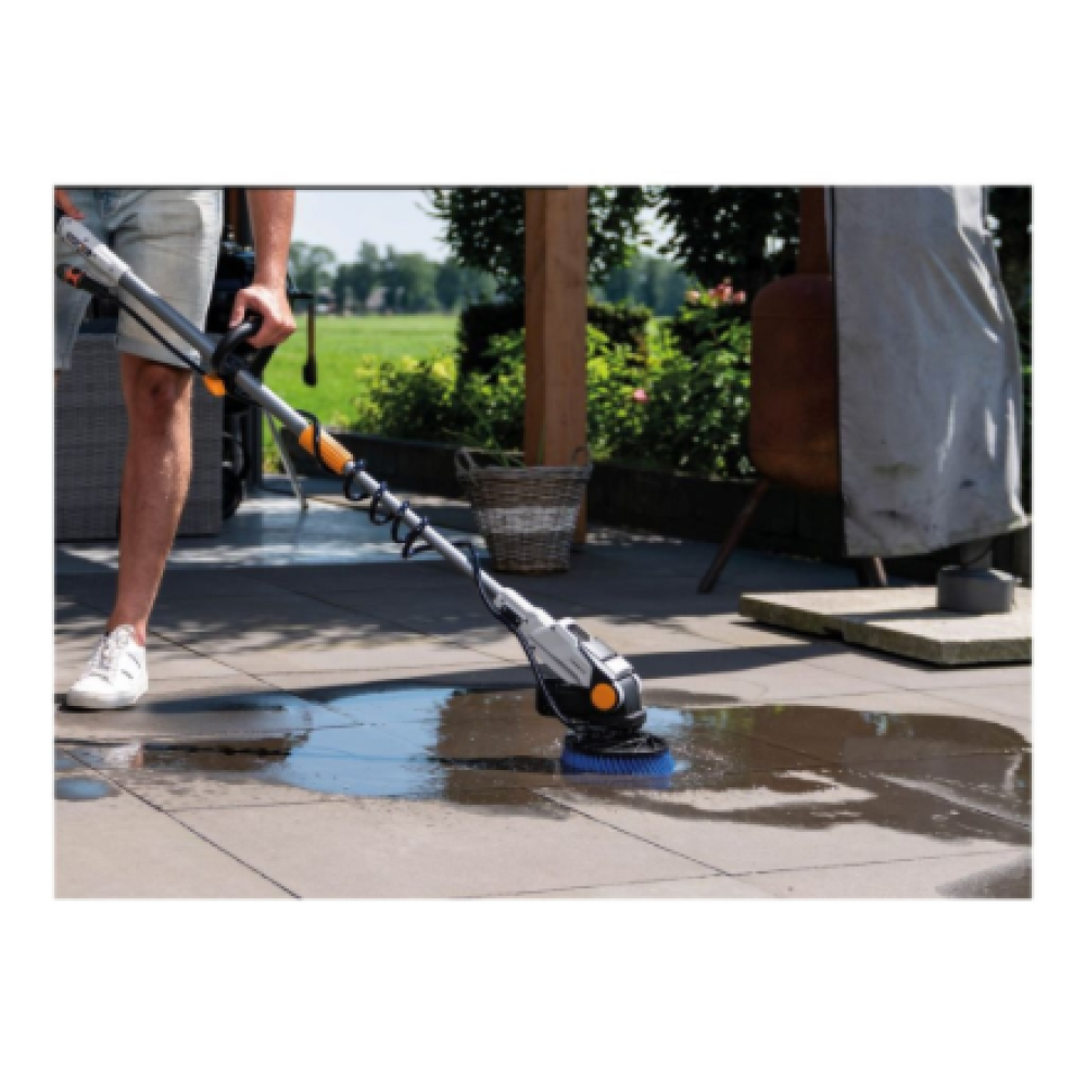 Batavia B.V. 18V Twin Brush - Cordless Brushless Telescopic Power Scrubber, Without Battery and Charger , IPX7