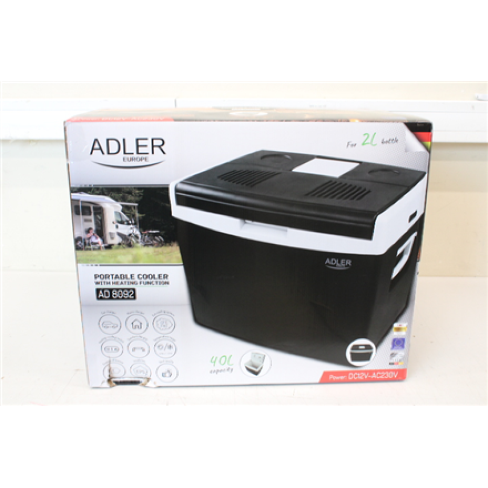 SALE OUT. Adler AD 8092 Portable cooler, 40L, Black , Adler , Portable cooler , AD 8092 , 40 L , 230 V , DAMAGED PACKAGING