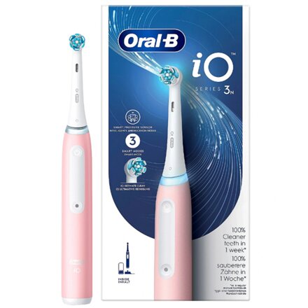 Oral-B Electric Toothbrush , iO3N , Rechargeable , For adults , Number of brush heads included 1 , Number of teeth brushing modes 3 , Pink