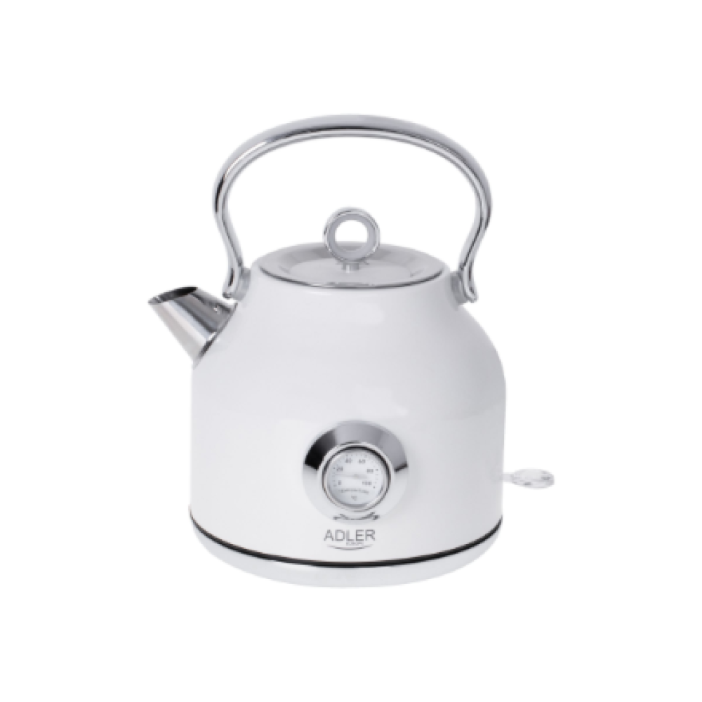 Adler , Kettle with a Thermomete , AD 1346w , Electric , 2200 W , 1.7 L , Stainless steel , 360° rotational base , White
