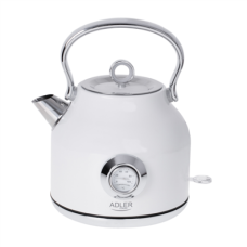 Adler , Kettle with a Thermomete , AD 1346w , Electric , 2200 W , 1.7 L , Stainless steel , 360° rotational base , White