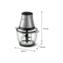 Philips Chopper , HR1503/00 Series 3000 , Stainless Steel , 500 W