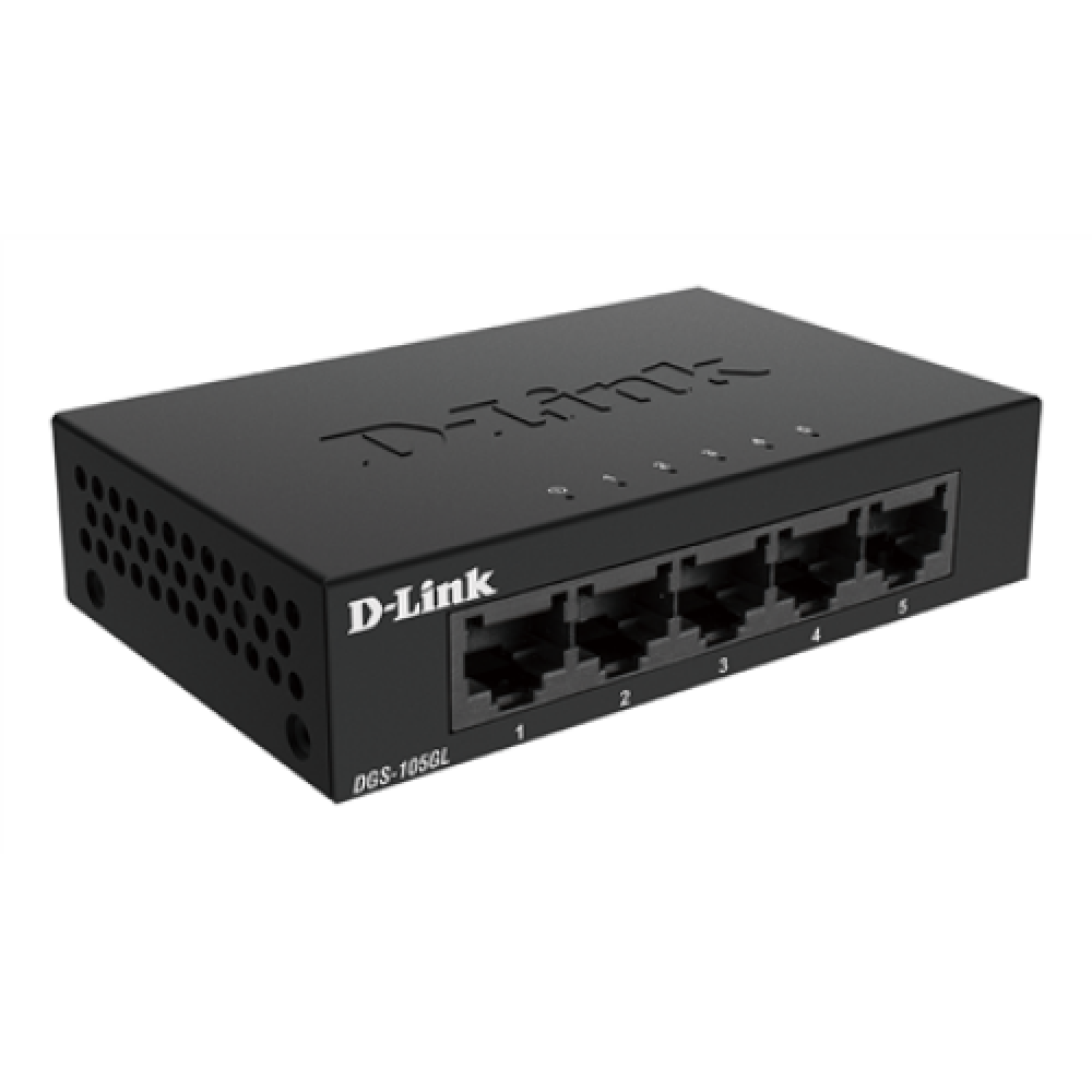 D-Link , Ethernet Switch , DGS-105GL/E , Unmanaged , Desktop , Gigabit Ethernet (copper) ports quantity 5 , 60 month(s)
