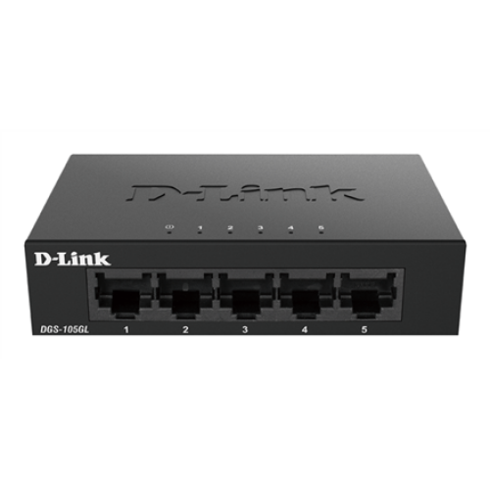 D-Link , Ethernet Switch , DGS-105GL/E , Unmanaged , Desktop , Gigabit Ethernet (copper) ports quantity 5 , 60 month(s)
