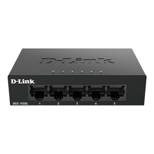 D-Link , Ethernet Switch , DGS-105GL/E , Unmanaged , Desktop , Gigabit Ethernet (copper) ports quantity 5 , 60 month(s)