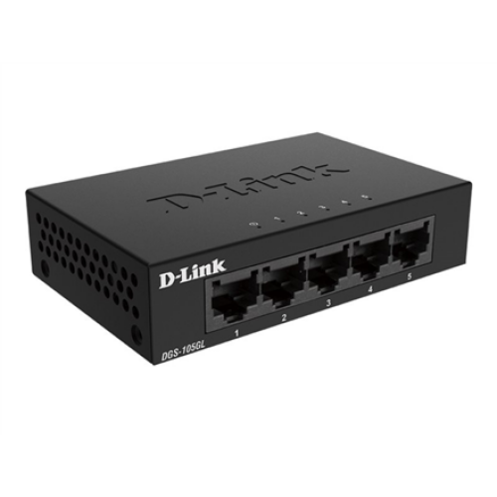 D-Link , Ethernet Switch , DGS-105GL/E , Unmanaged , Desktop , Gigabit Ethernet (copper) ports quantity 5 , 60 month(s)