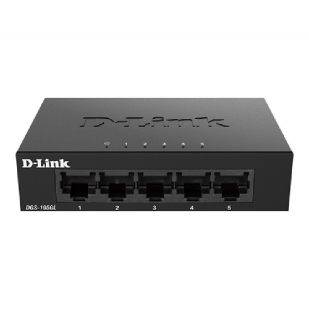 D-Link , Ethernet Switch , DGS-105GL/E , Unmanaged , Desktop , Gigabit Ethernet (copper) ports quantity 5 , 60 month(s)