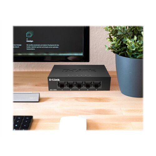 D-Link , Ethernet Switch , DGS-105GL/E , Unmanaged , Desktop , Gigabit Ethernet (copper) ports quantity 5 , 60 month(s)
