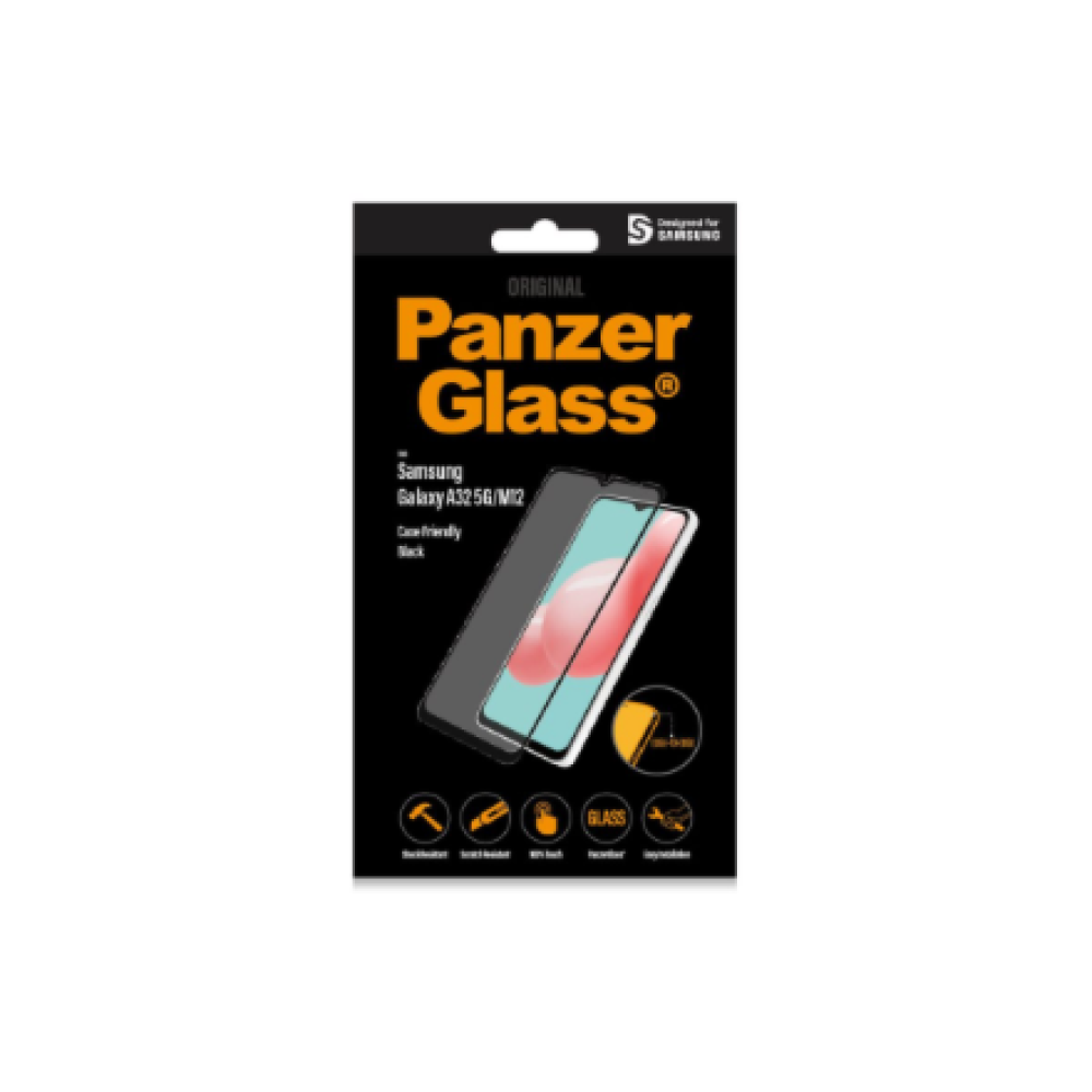 PanzerGlass , Case Friendly Screen Protector , 7252 , Samsung , Galaxy A32 5G , Black/Transparent