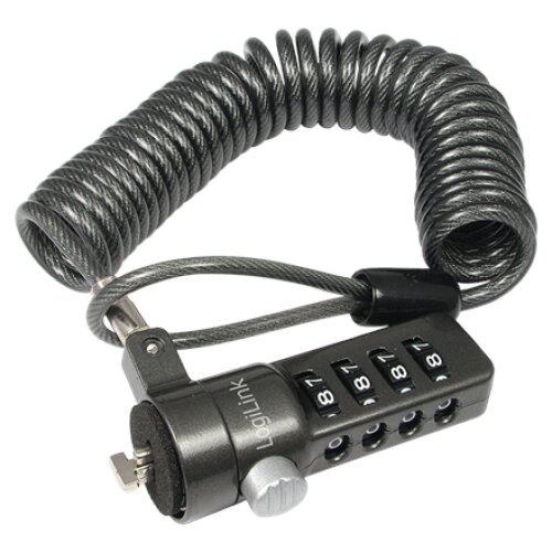 Logilink NBS004, Notebook Coil Cable Lock, black