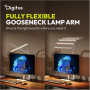 Digitus LED Desk Lamp, 50 cm, White , DA-90491 , 1025 lm , 7 W , 3000-6500 K , Warm to cold white light , LED lamp , 10 V