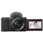 Sony ZV-E10L Mirrorless Vlog Camera with 16-50 mm Lens , Sony , Mirrorless Vlog Camera , ZV-E10L , Compact camera , 24.2 MP , Display diagonal 3.0 , Video recording , Magnification 5.9 x, 11.7 x , CMOS , Black
