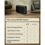 Mill CO1200WIFI3BLACK GEN3 Convection Heater, 1200W, Steel fronts, LED display, Black , Mill , Heater , CO1200WIFI3BLACK GEN3 , Convection Heater , 1200 W , Black