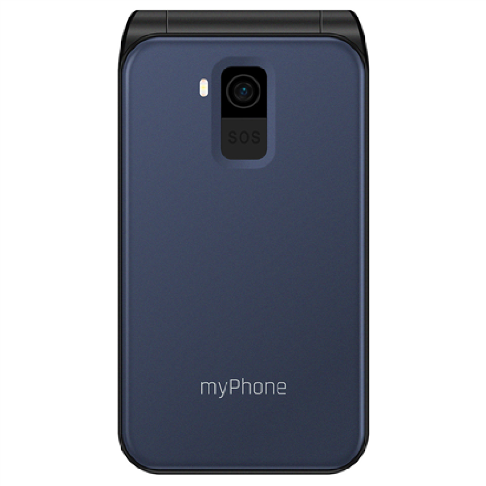 myPhone Flip , LTE , Black , 2.8 , TFT , 48 MB , 128 MB , 3G , Bluetooth , 2.1 , USB version Type-C , Built-in camera , Main camera resolution 1.3 MP , 1000 mAh