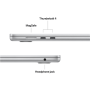 Apple MacBook Air 15” Apple M4 10C CPU, 10C GPU/16GB/512GB SSD/Silver/RUS , Apple
