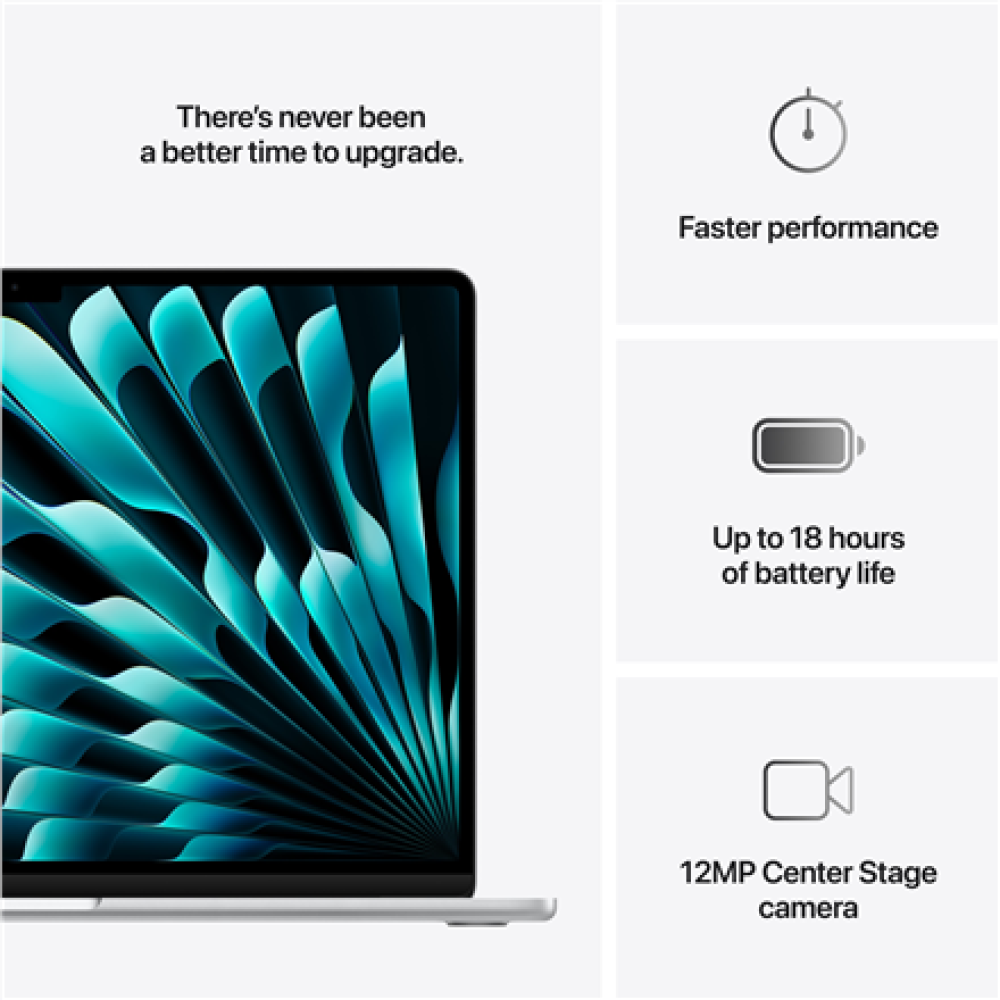 Apple MacBook Air 15” Apple M4 10C CPU, 10C GPU/16GB/512GB SSD/Silver/RUS , Apple