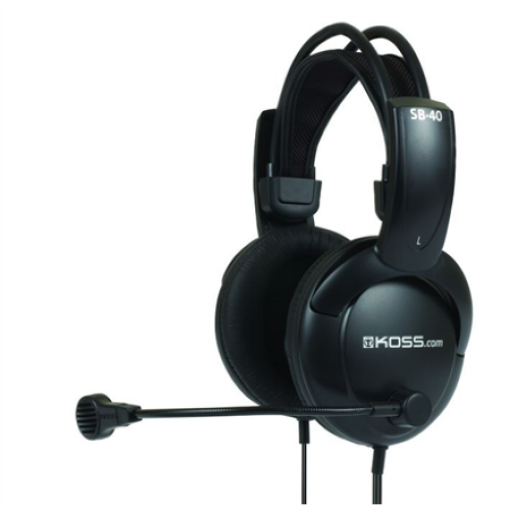 Koss , Headphones , SB40 , Wired , On-Ear , Microphone , Black