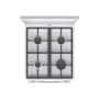 Gorenje GK5C42WF-B , Cooker , Hob type Gas , Oven type Electric , White , Width 50 cm , Grilling , Depth 59.4 cm , 70 L