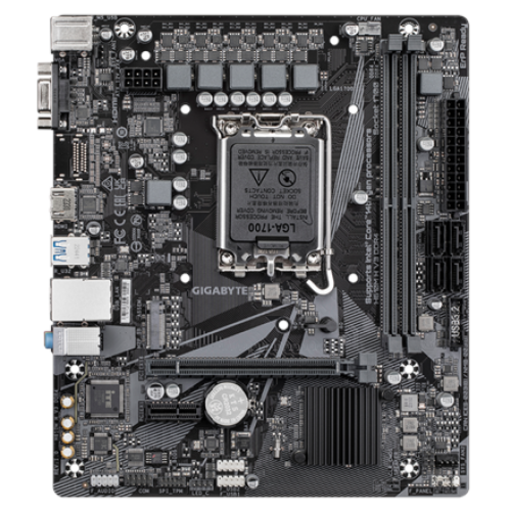 Gigabyte , H610M H V3 DDR4 , Processor family Intel , Processor socket LGA1700 , DDR4 DIMM , Supported hard disk drive interfaces M.2, SATA , Number of SATA connectors 4