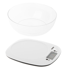 Adler Kitchen Scale with a bowl , MS 3179w , Graduation 1 g , Display type LCD , White