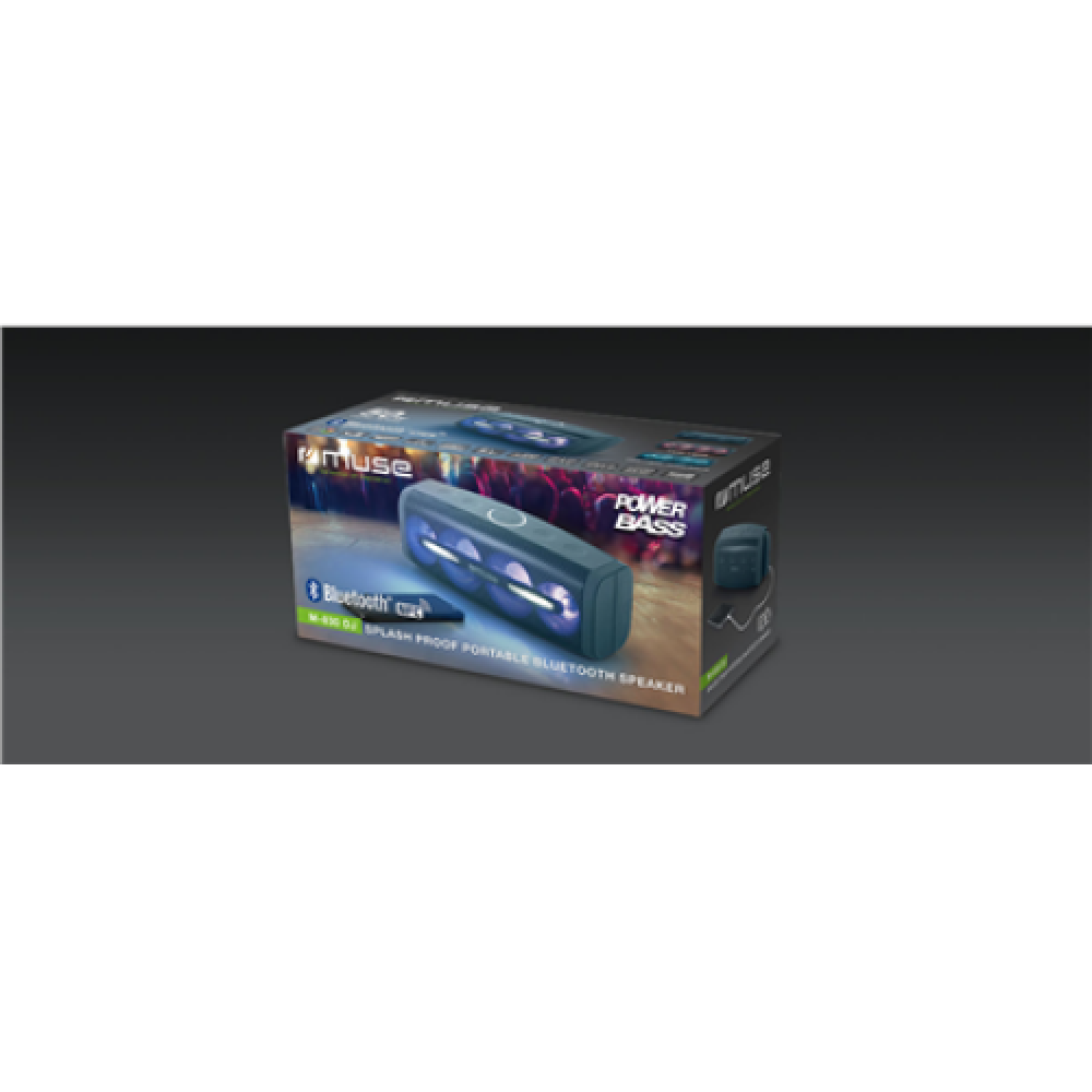 Muse M-830 DJ Speaker, Wireless, Bluetooth, Blue Muse