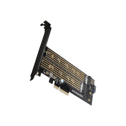 AXAGON PCI-Express x4 adapter to connect up to two M.2 disks to a computer , PCEM2-D