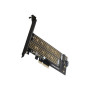 AXAGON PCI-Express x4 adapter to connect up to two M.2 disks to a computer , PCEM2-D