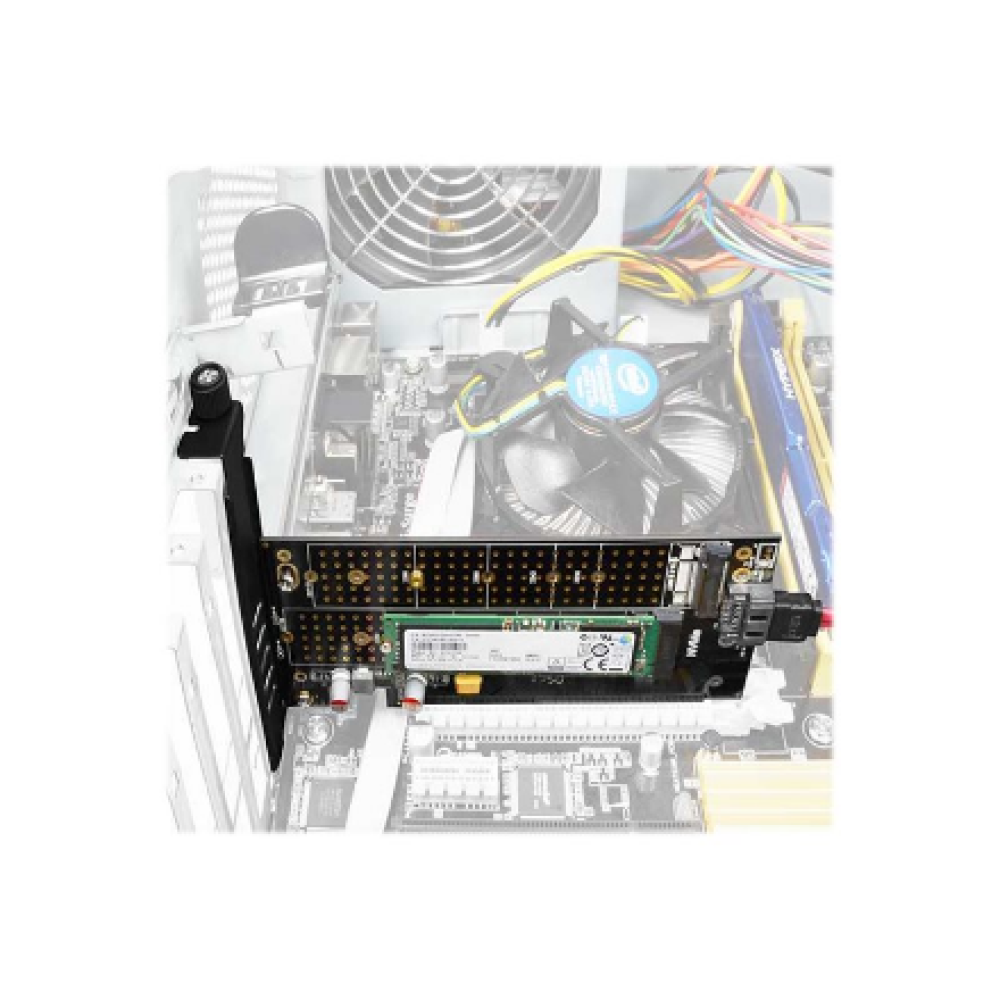 AXAGON PCI-Express x4 adapter to connect up to two M.2 disks to a computer , PCEM2-D