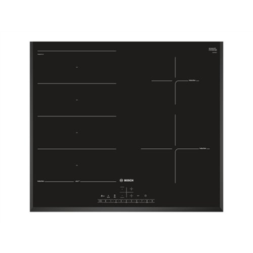 Bosch , hob , PXE651FC1E , Induction , Number of burners/cooking zones 4 , DirectSelect , Timer , Black , Display