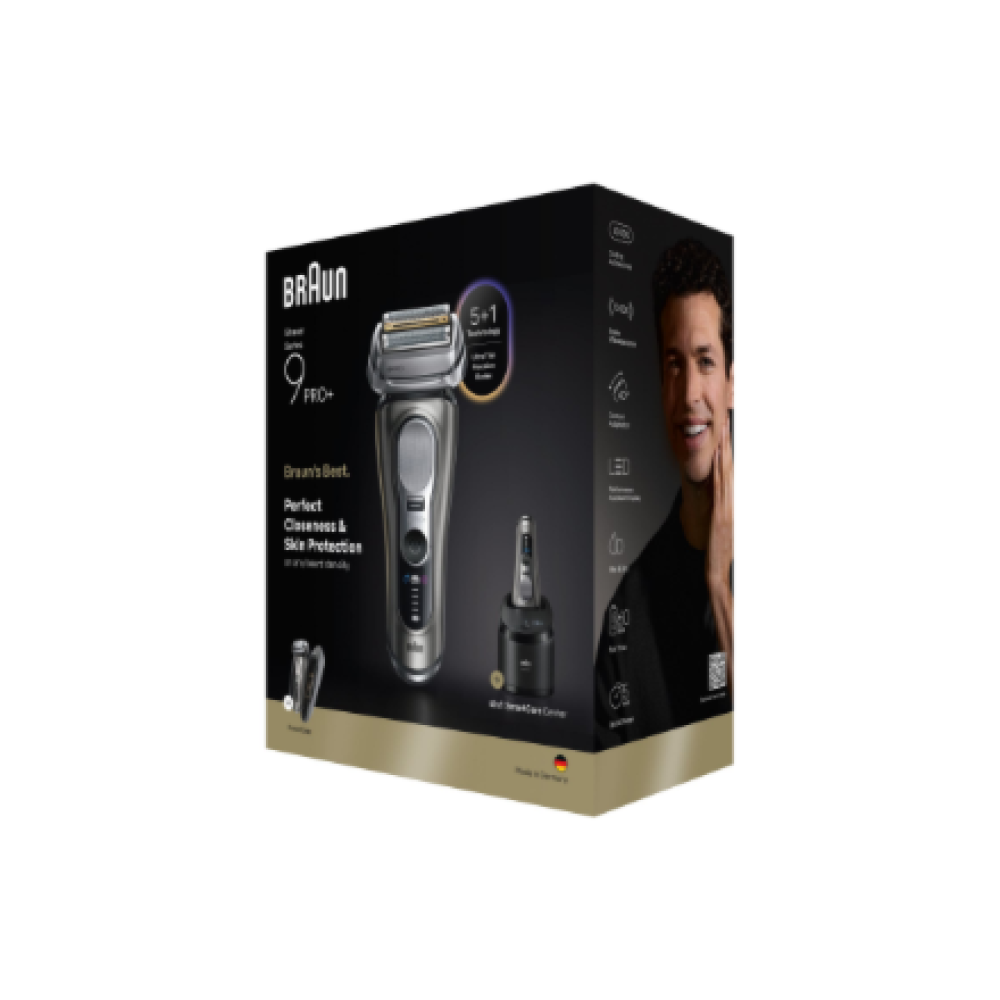 Braun Shaver , Series 9 Pro+ 9675cc , Operating time (max) 60 min , Wet & Dry , Lithium Ion , Grey
