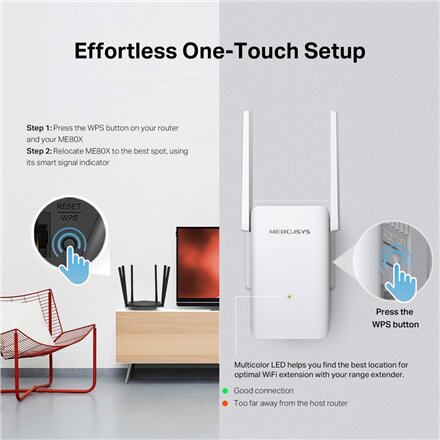 Mercusys AX3000 Dual-Band Wi-Fi 6 USB Adapter , ME80X , White