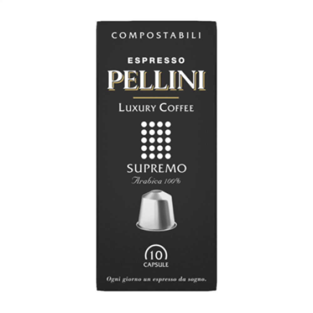 Pellini Top Luxury Supremo Ground coffee capsules Coffee Capsules for Nespresso coffee machines 10 capsules 100% Arabica 50 g