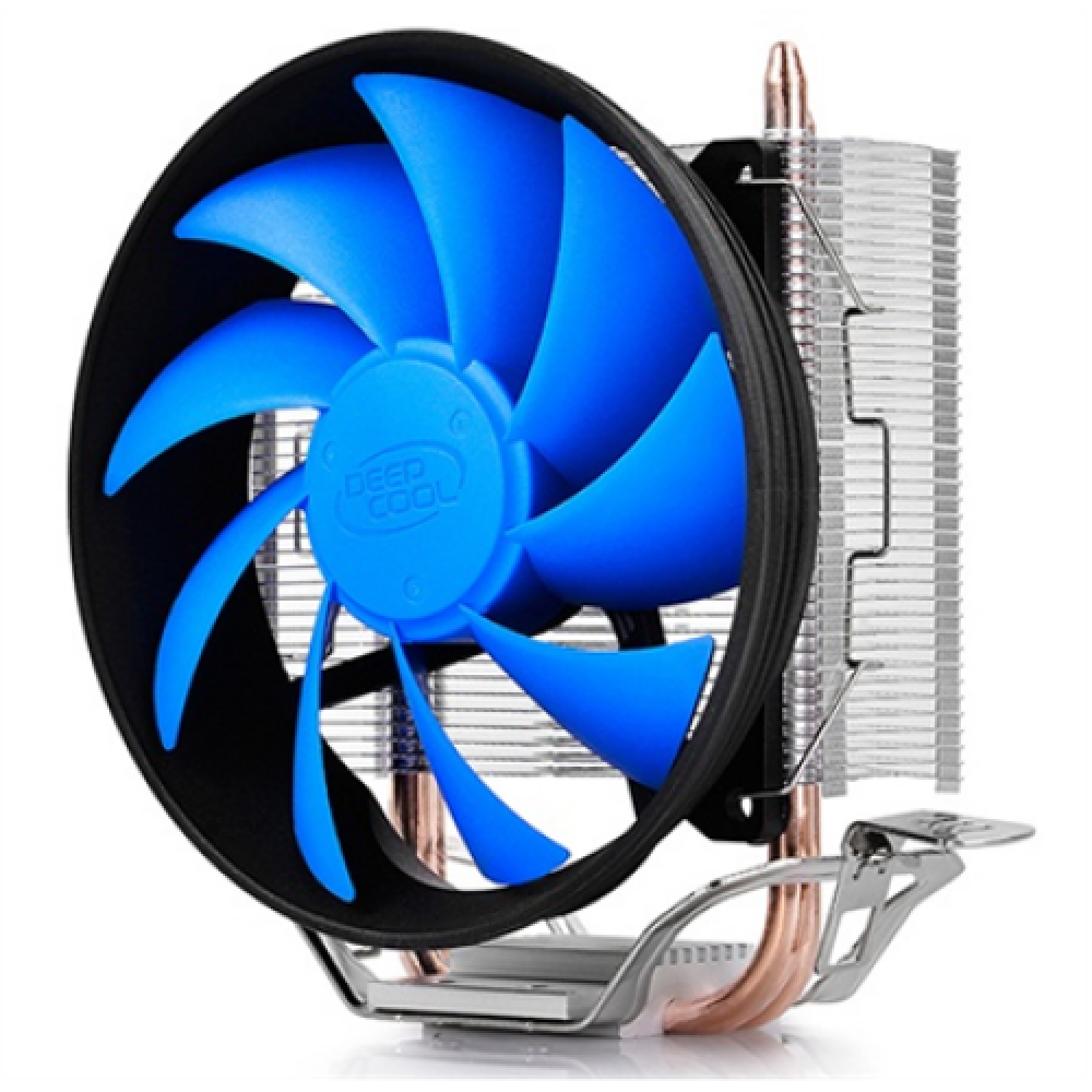 Deepcool Gammaxx 200T universal cooler, 2 heatpipes, 120mm PWM fan, Intel Socket LGA115X / 775, 95 W TDP and AMD Socket FMxx/AMxx, 100W TDP Aluminium, Black, Bl Cooler