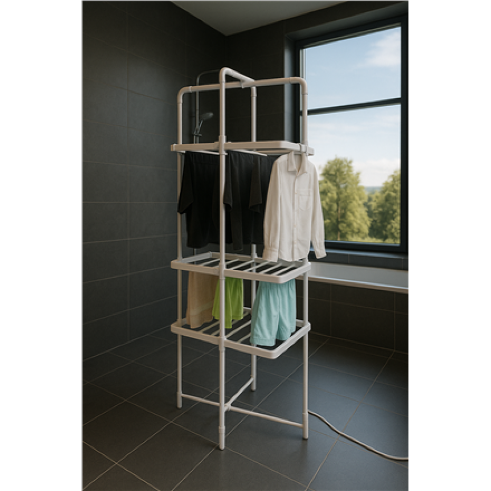 Adler , Foldable Electric Clothes Dryer , AD 7829 , 300 W , Silver/White