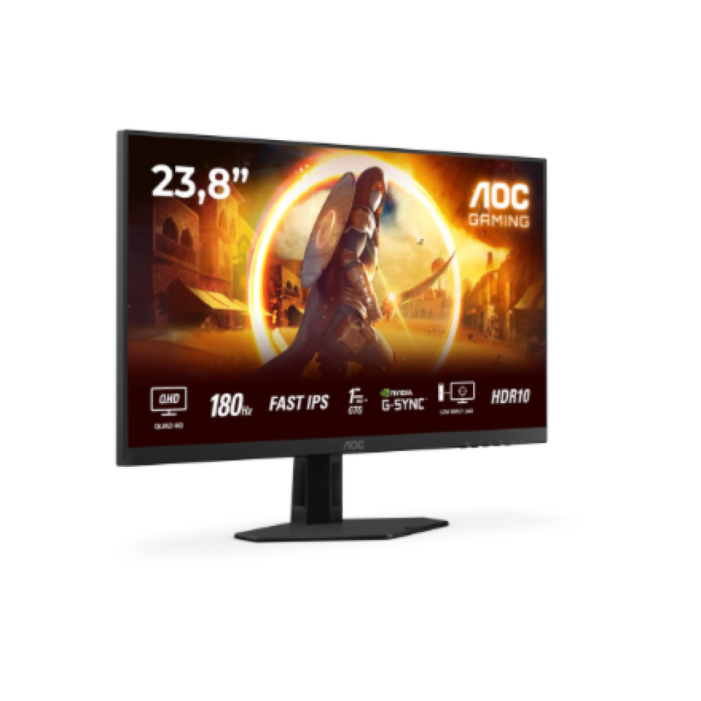 AOC AGON Q24G4RE , 24 , Fast IPS , QHD , 16:9 , 180 Hz , 1 ms , 2560 x 1440 pixels , 300 cd/m² , HDMI ports quantity 1 , Black