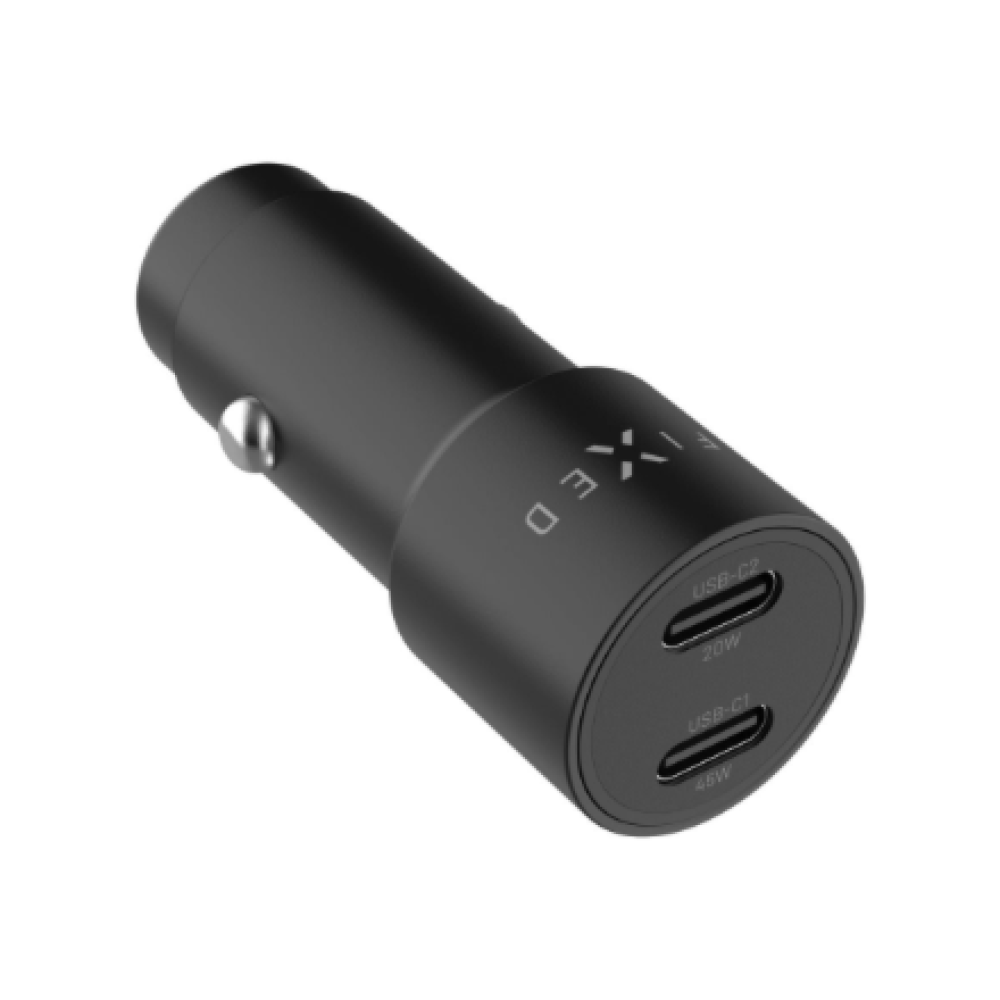 Fixed Dual USB-C Car Charger, 65W, PD 3.0
