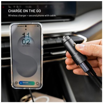 Fixed Dual USB-C Car Charger, 65W, PD 3.0