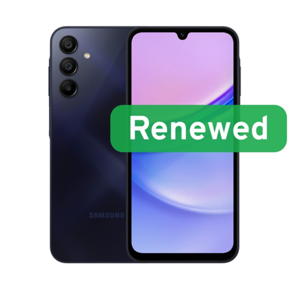 Samsung Renewed Grade A++ , Samsung Galaxy A15 , Blue Black , 6.5 , Super AMOLED , 128 GB , 4G , Android