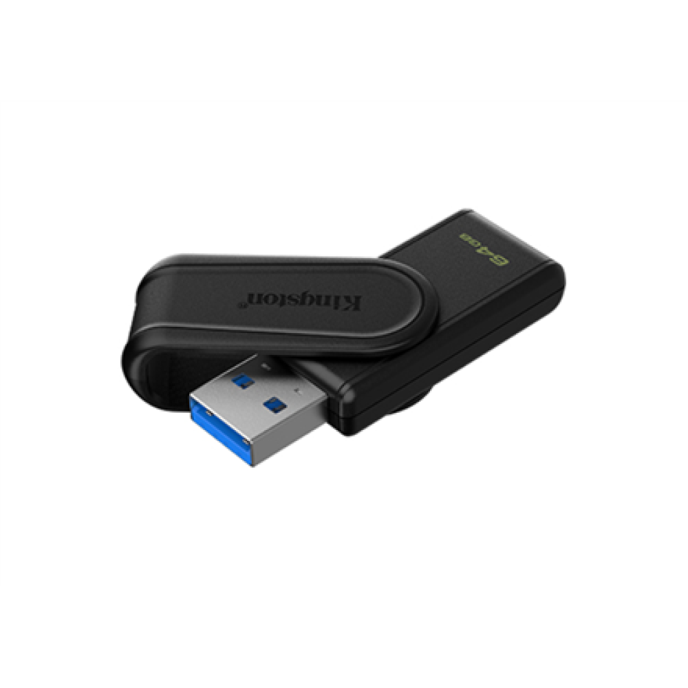 Kingston USB Flash Drive , DataTraveler Exodia S , 64 GB , USB 3.2 Gen 1 , Black