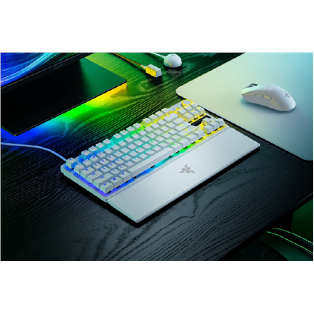 Razer Huntsman V3 Pro Tenkeyless 8KHz , Gaming keyboard , Wired , US , White , Razer Analog Optical Switch Gen-2