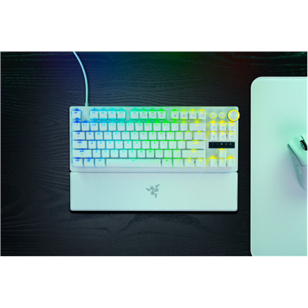 Razer Huntsman V3 Pro Tenkeyless 8KHz , Gaming keyboard , Wired , US , White , Razer Analog Optical Switch Gen-2