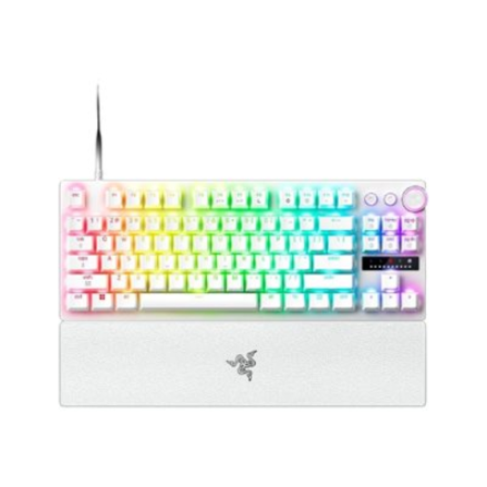 Razer Huntsman V3 Pro Tenkeyless 8KHz , Gaming keyboard , Wired , US , White , Razer Analog Optical Switch Gen-2