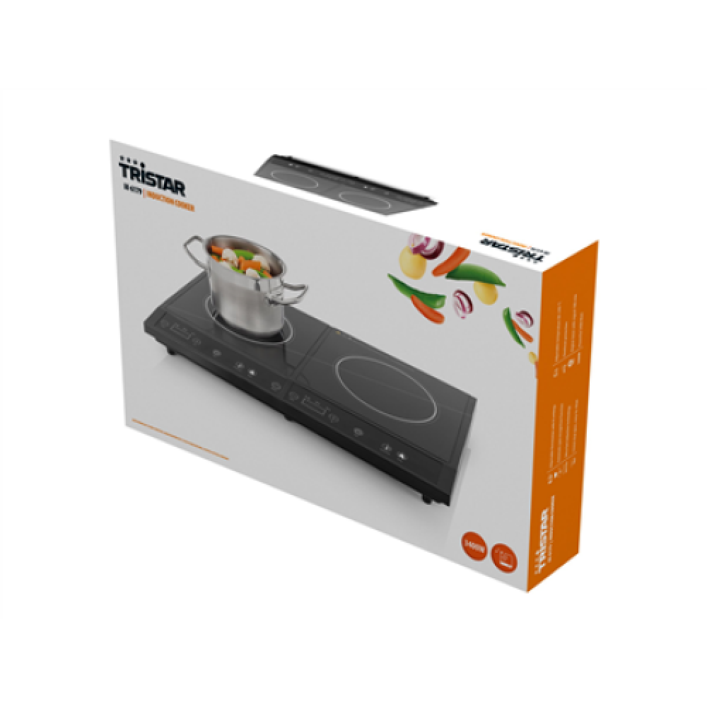Tristar , Induction table hob , IK-6179 , Number of burners/cooking zones 2 , Digital , Black , Induction