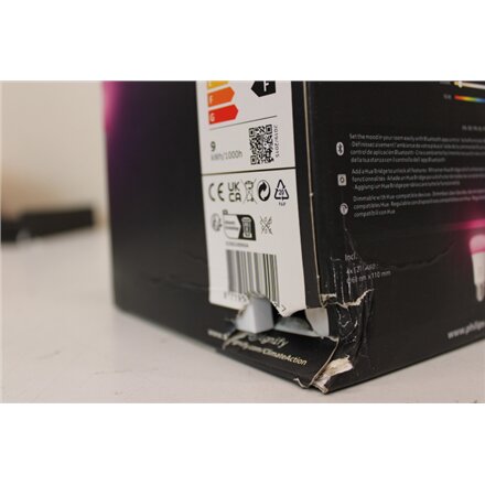 SALE OUT. Philips Hue Hue WCA 6.5W A60 E27, 4pcs pack , E27 , 6.5 W , RGBW 2000-6500K , Bluetooth and Zigbee , DAMAGED PACKAGING