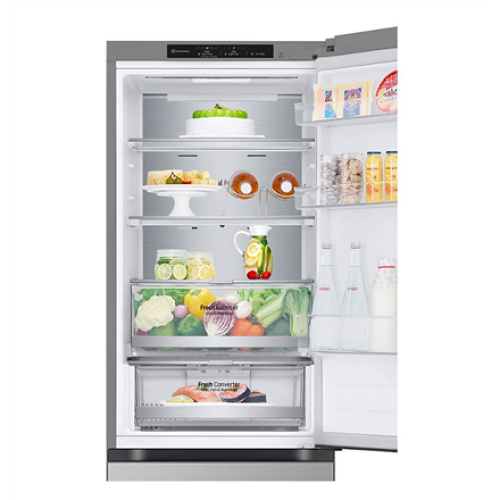 LG , Refrigerator , GBV7180CPY , Energy efficiency class C , Free standing , Combi , Height 186 cm , No Frost system , Fridge net capacity 234 L , Freezer net capacity 110 L , Display , 35 dB , Silver