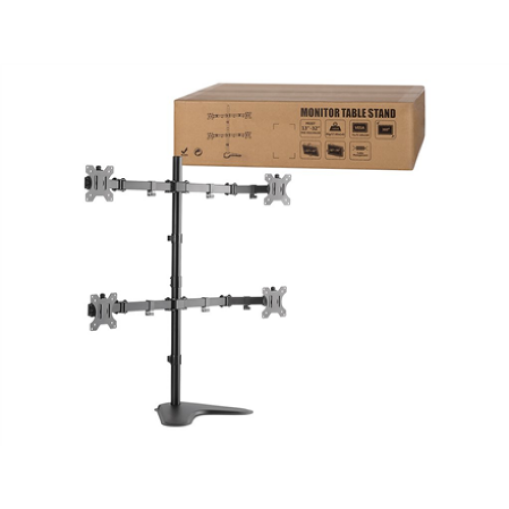 Logilink BP0046 Quad Monitor Desk Stand 13-32 , Logilink , Desk Mount , BP0046 , 13-32 , Maximum weight (capacity) Carrying capacity of each arm: Max. 8 kg kg , Black